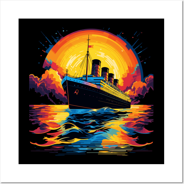 Retro Titanic Men Women Kids Vintage Titanic Wall Art by KsuAnn